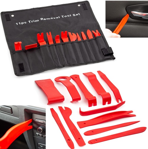 11Pc Car Trim Door Panel Removal Tool Molding Set Kit Pouch Pry Interior Van DIY