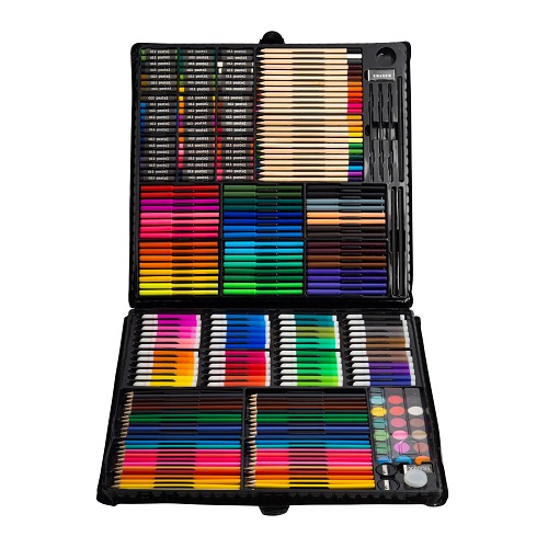 GC006 258pc Art Box Set Colour Marker Pens Pencils Crayons Felt Tips Paint Paint Brush