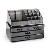 Cosmetic Make-Up 4 Drawer Storage Organiser Jewellery Box Makeup Case Dressing