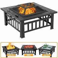 Firepit BBQ Grill Garden Patio Heater Stove Fire Pit Brazier Barbecue Ice Bucket