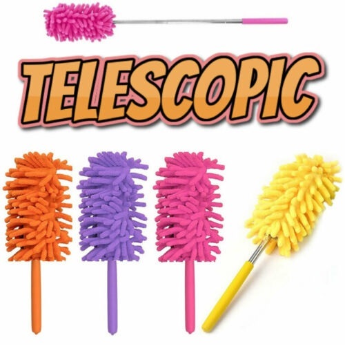 Telescopic Extendable Magic Microfibre Cleaning Feather Duster Extending Brush