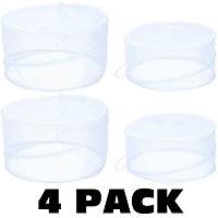 Add a review for: 4Pc Reusable Collapsible Pop Up Food Cover Insect Fly Protector Mesh Net Kitchen