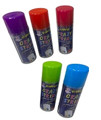 6 or 12 Pack Crazy Silly String Spray Can Mixed Colours Birthday Party Fun 49ml