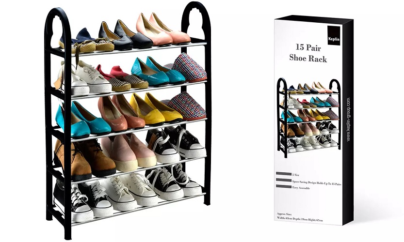 Five-Tier 15-Pair Compact Shoe Racks