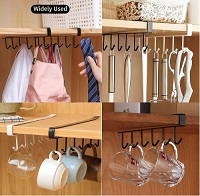 Add a review for:  6 Hooks Metal Under Cabinet Shelf Mug Cup Cupboard Kitchen Utensil Tie Organiser