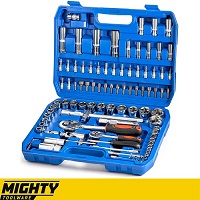 94PC 1/2" & 1/4" SOCKET SET & SCREWDRIVER BIT TORX RATCHET DRIVER CASE TOOL KIT