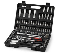 94PC 1/2" & 1/4" SOCKET SET & SCREWDRIVER BIT TORX RATCHET DRIVER CASE TOOL KIT