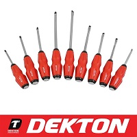 9pc Magnetic Screwdrivers Set Flat Impact Bolster Handles Mechanics Engineers