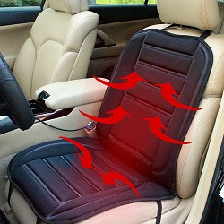 12V Car Van Heated Heating Front Seat Cushion Cover Pad Heater Warmer Winter UK 