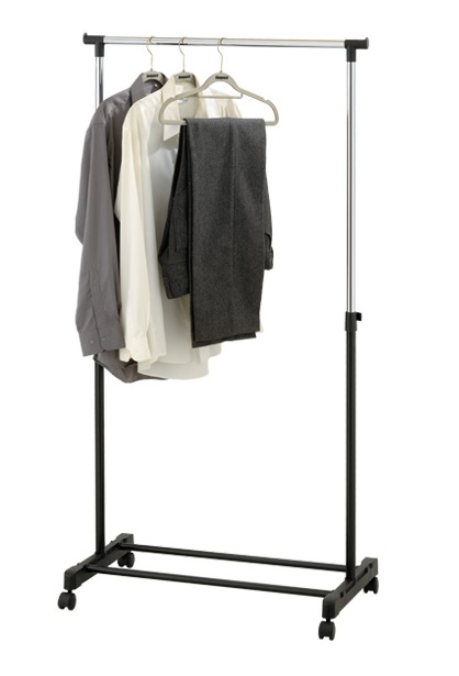 ADJUSTABLE MOBILE CLOTHES COAT GARMENT HANGING RAIL RACK STORAGE STAND ON WHEELS 