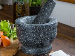 Natural Granite Pestle & Mortar Spice Herb Crusher