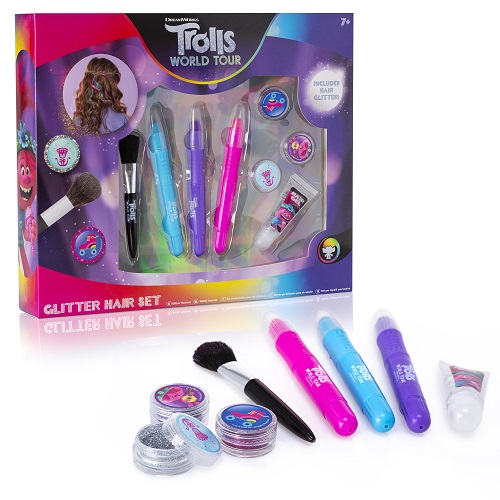 Trolls World Tour Glitter Hair Set