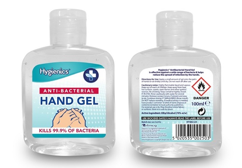 Hand Sanitiser Gel Defence for Flu Anti Bacterial Travel 100ml Sanitizer 99.9%