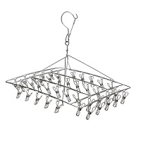 Add a review for: 40 Thickened Clip Laundry Sock Underwear Hanger Airer Dryer Rack Stainless Steel