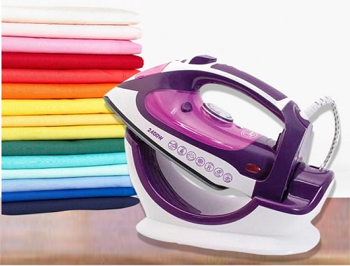 2400 watt cordless steam iron with stand plate