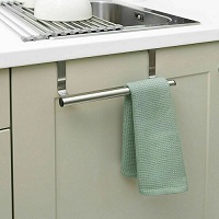Extendable Over Cabinet Towel Rail Cupboard Kitchen Holder Rack Towel Bar Steel