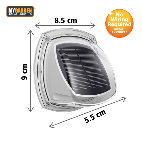 2pk Solar Powered Wall Light