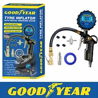 900041 Goodyear Tyre Inflator Air Gun with Digital Pressure Gauge for Air Compressors