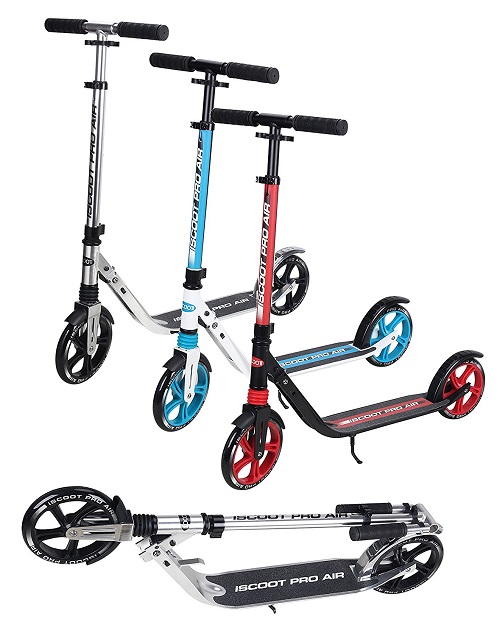 Adult Scoot Air City Suspension Push Kick Scooter Folding Large 200mm Wheels 