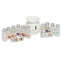 Oil Diffuser Burner Gift Set with 12 Month Supply of Natural Oil Fragrance Scent