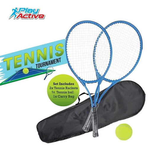 Junior Tennis Set with 2 Rackets |Tennis Ball| Carry Bag Toy Racket Play Set 6429 