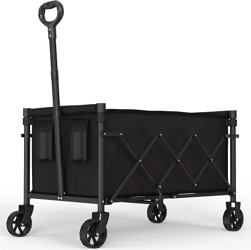 65L Festival Trolley Folding Cart Wagon on Wheels Adjustable Handle Cover Bag