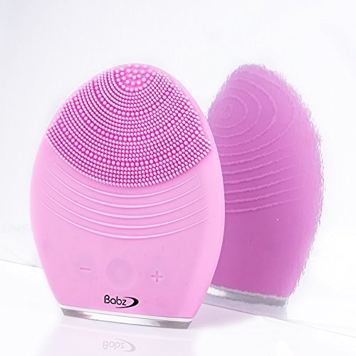 Babz Silicone Electric Facial Cleansing Brush Sonic Face Cleaning Spa Massage Scrubber Massager Face & Body