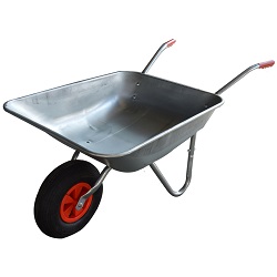 Add a review for: Wheelbarrow Garden Wheel Barrow Galvanised Pneumatic Tyre 100L Professional DIY