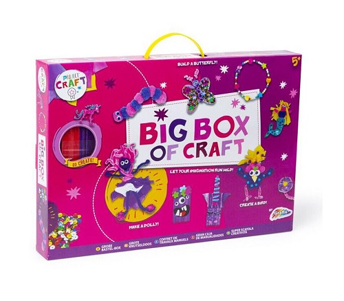 PINK - Big Box Of Craft Box Arts Pompoms Activity DIY Project Googley Eyes