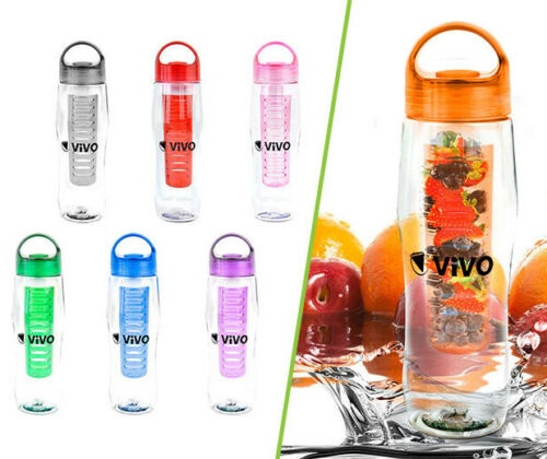 Fruit Infusion Infusing Infuser Water Bottle Hydration Sport Gym Juice Flip Cap AA0249 / AA0252