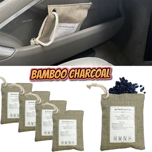 Natural Air Purifying Bamboo Charcoal Bag Home Car Purifier Dehumidifier Odour