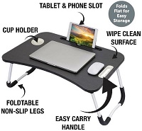 Add a review for:  Folding Laptop Table Bed Tray Portable Lap Desk Notebook foldable Stand Cup Slot