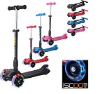 iScoot Blaze Scooter Tilt Kickboard T-Bar 3 Wheel Kick Board Folding Light