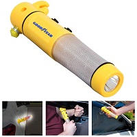 Add a review for: Goodyear 3 in 1 Emergency Beacon / Torch + Windscreen Hammer + Seat Belt Cutter