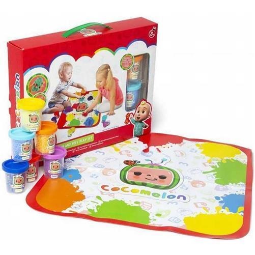 CoComelon Touch and Feel Play Set Tray Kids Sensory Dough Sand & Foam 3+ Gift