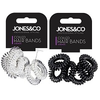  6 Pack Spiral Coil Hair Band Tangle Telephone Cord Wire Plastic Elastic Bobble 