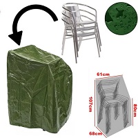  Waterproof Garden Stacking Chair Cover Outdoor Heavy Duty for Wood/Metal/Plastic
