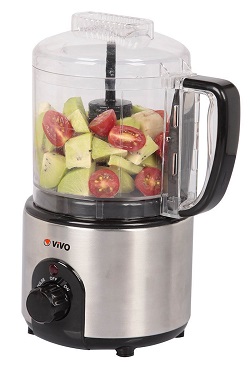 ViVo Mini Multi Function Food Processor Chopper Dual Blade Stainless Steel Body