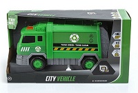 Kids Recycling Waste Truck City Lorry Flashing Lights Sounds Friction Motor Toy