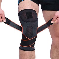 Add a review for: KNS5 Compression Knee Support Sleeve with Adjustable Straps Sports Injury Brace