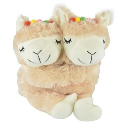 Llama Huggies Low Pile Plush Cover with Detachable Wheatbag Heat Pack Heatable