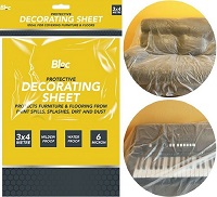 4Mx3M Polythene Dust Sheet Cover DIY Decorators Painting Decorating Furniture UK