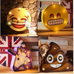 Add a review for: Emoji Retro Vintage LED Light Signs Love Poop Hearts Kiss Crying Unicorn Present