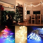 Add a review for: 200 Christmas LED Fairy Lights Battery Operated - Xmas Tree Icicle String Table Wall