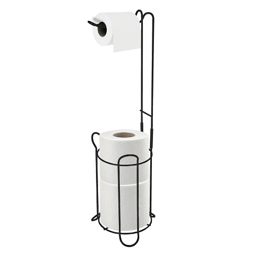 Toilet Paper Roll Holder Floor Free Standing Bathroom Tissue Loo Rolls Storage