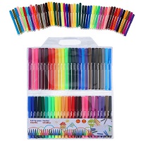 Add a review for: 50 Felt Tip Pens Set Fine Fibre Drawing Markers Colouring Art School Colour Kids