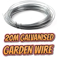 Galvanised 20m Garden Wire Strong Rust Proof Gardening Tying Fixing Training