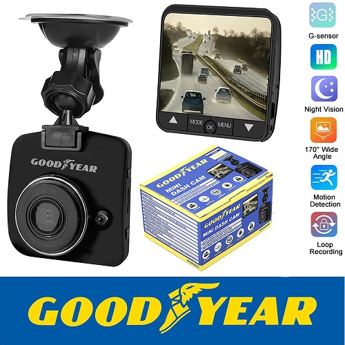 Goodyear Mini HD Dash Cam Car DVR Camera Video Recorder Motion Detection Sensor