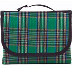 Green Extra Large Tartan Picnic Blanket with Waterproof Backing