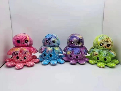 Reversible Shiny Octopus Plushie